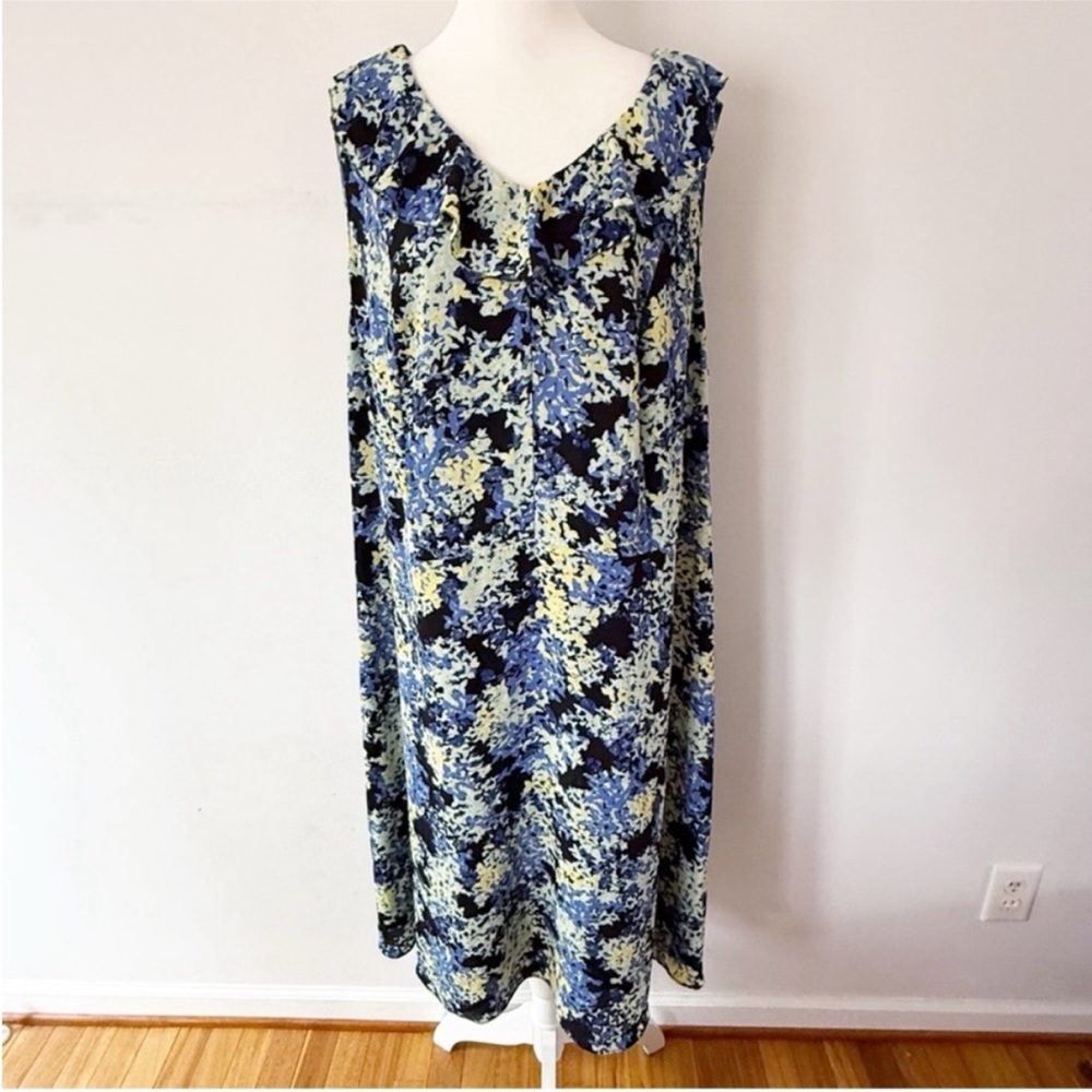 Talbots Women Floral Ruffle Dress Size 22W Classic Preppy Casual Office Feminine